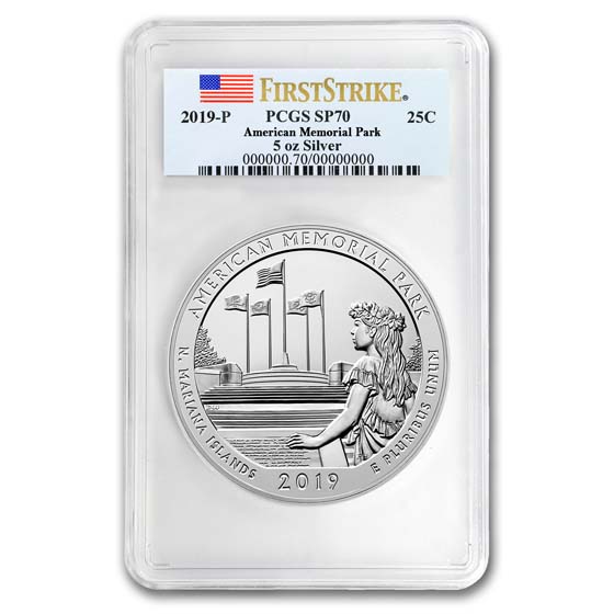 Buy 2019-P 5 oz Silver ATB American Mem'l Park SP-70 FS | APMEX