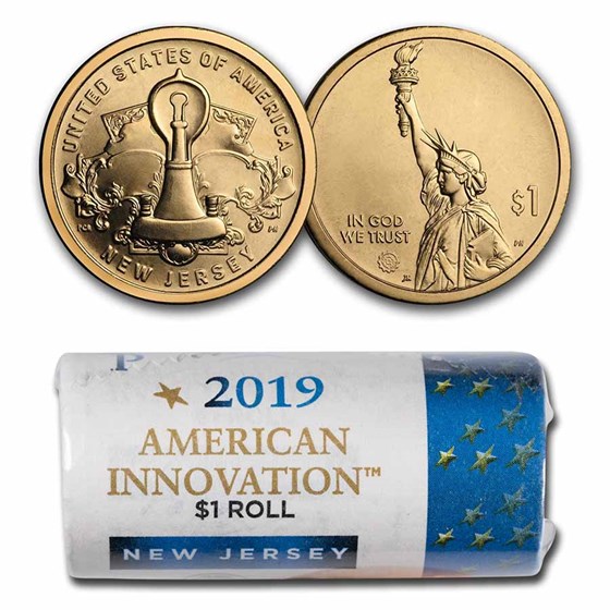 2019-P American Innovation $1 Edisons Light Bulb ($25 Roll) (NJ) 2019-P American Innovation $1 Edisons Light Bulb ($25 Roll) (NJ)