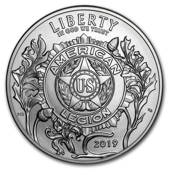 2019-P American Legion $1 Silver BU (Box & COA) 2019-P American Legion $1 Silver BU (Box & COA)