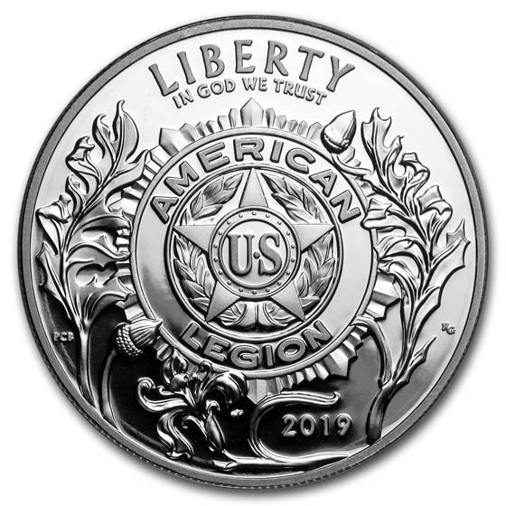 2019-P American Legion $1 Silver Proof (Box & COA) 2019-P American Legion $1 Silver Proof (Box & COA)