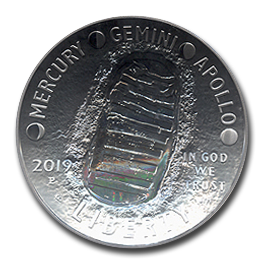 Buy 2019-P Apollo 11 50th Anniversary $1 5 oz Silver PF-69 NGC | APMEX