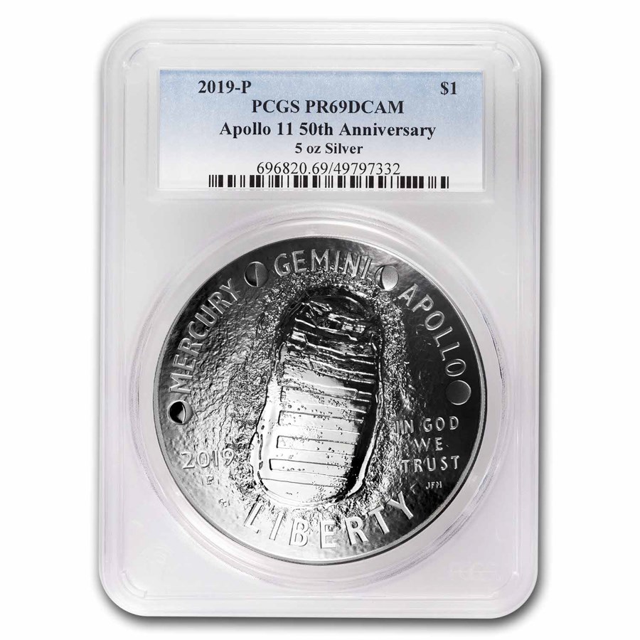 2019-P Apollo 11 50th Anniversary $1 5 oz Silver PR-69 PCGS