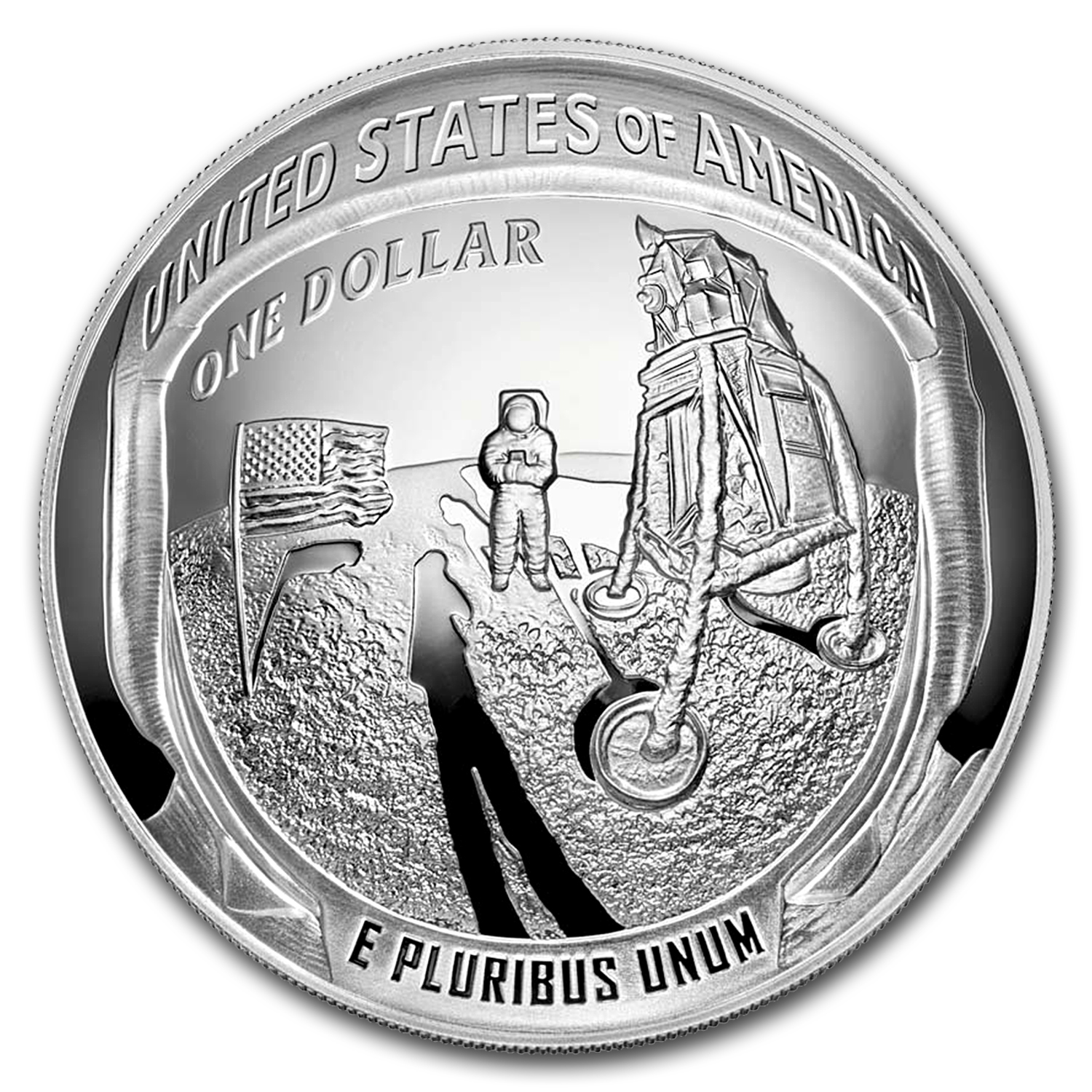 2019-P Proof Apollo 11 50th Anniversary 5 Oz Silver Coin Complete BOX & COA 