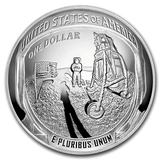 2019-P Apollo 11 50th Anniversary $1 5 oz Silver Proof (Box/COA) 2019-P Apollo 11 50th Anniversary $1 5 oz Silver Proof (Box/COA)