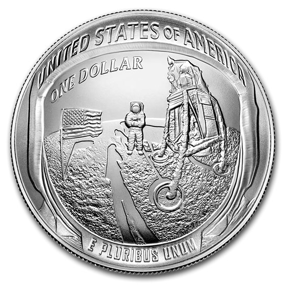 2019-P Apollo 11 50th Anniversary $1 Silver BU (Box & COA) 2019-P Apollo 11 50th Anniversary $1 Silver BU (Box & COA)