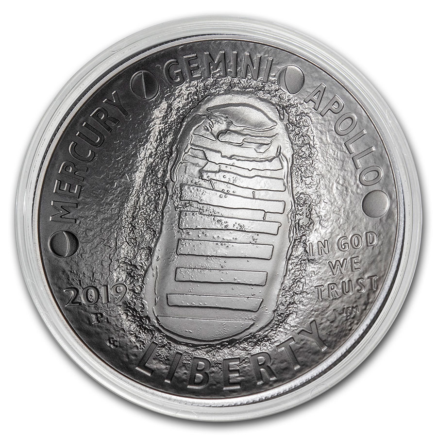 APMEX - 2019-P Apollo 11 50th Anniversary $1 Silver BU (Capsule Only)