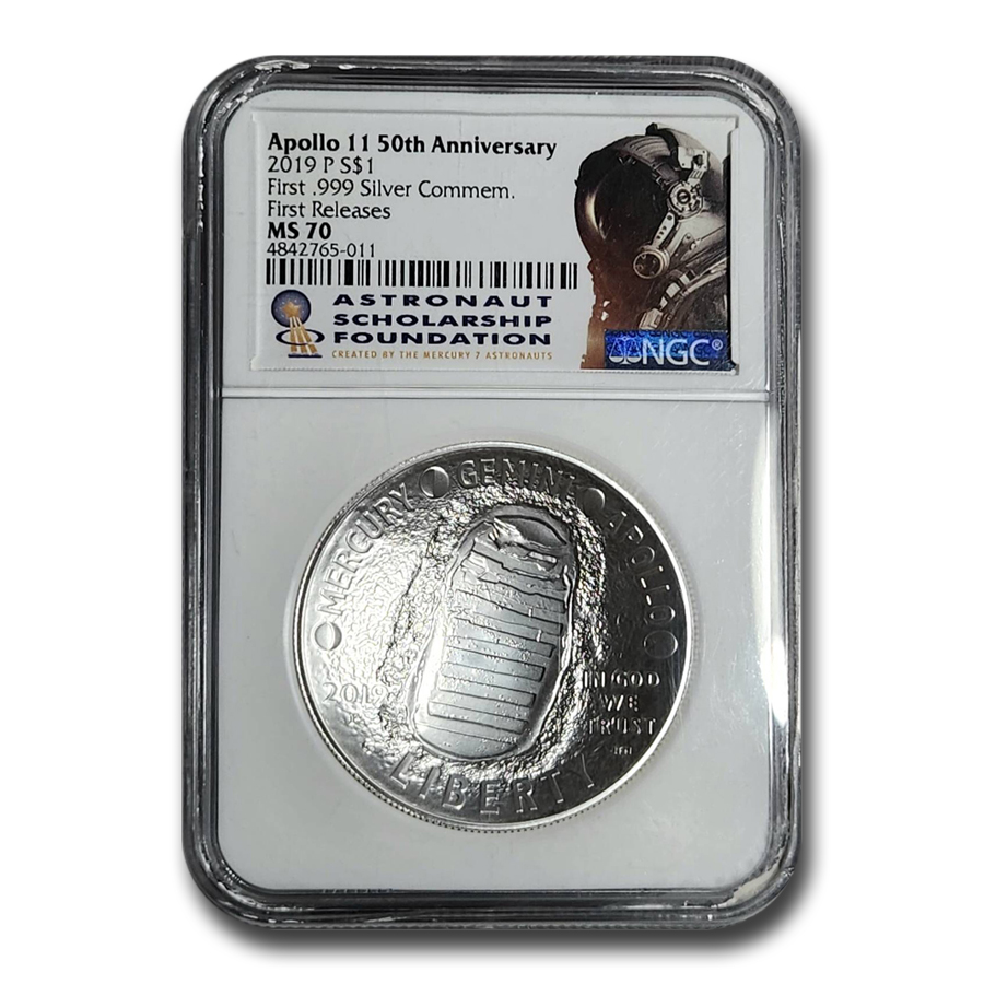 2019-P Apollo 11 50th Anniversary $1 Silver MS-70 NGC (FR)