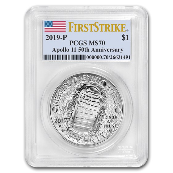 2019-P Apollo 11 50th Anniversary $1 Silver MS-70 PCGS (FS) 2019-P Apollo 11 50th Anniversary $1 Silver MS-70 PCGS (FS)