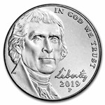 2019-P Jefferson Nickel 40-Coin Roll BU