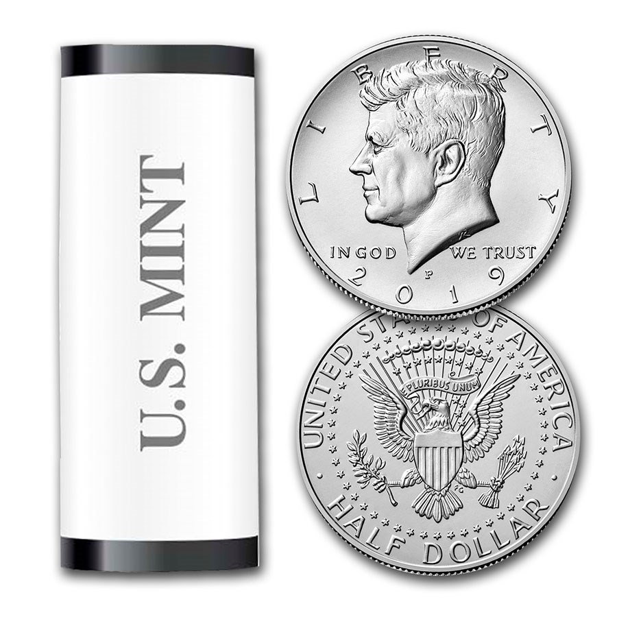 2019-P Kennedy Half Dollar 20-Coin Roll BU (Mint Wrapped)