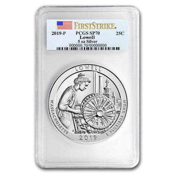 2019-P Silver ATB Lowell National Historic Park SP-70 PCGS (FS) 2019-P Silver ATB Lowell National Historic Park SP-70 PCGS (FS)