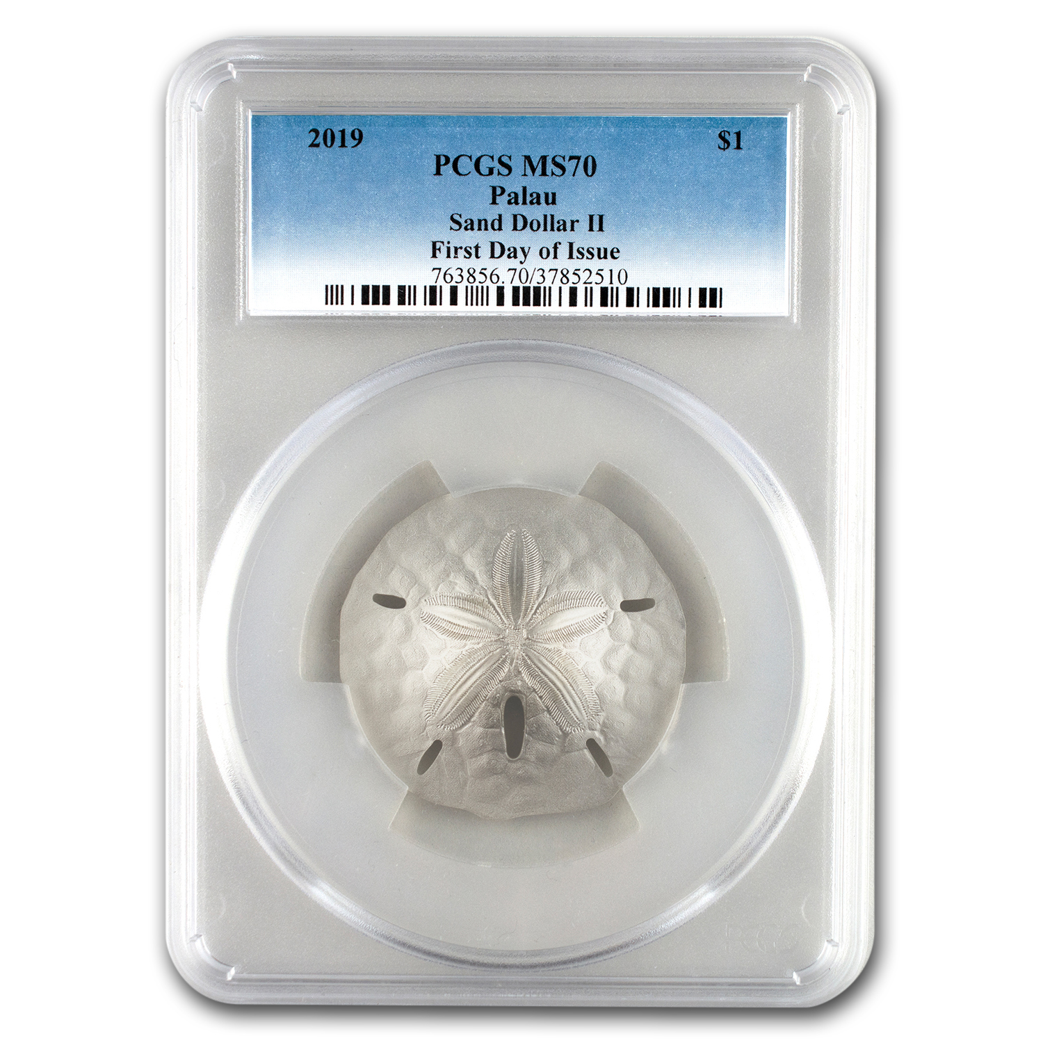 Buy 2019 Palau 1 oz Silver $1 Sand Dollar II MS-70 PCGS (FDI) | APMEX
