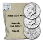 2019-P&D Kennedy Half Dollar 200-Coin Bag BU (Mixed mint marks)