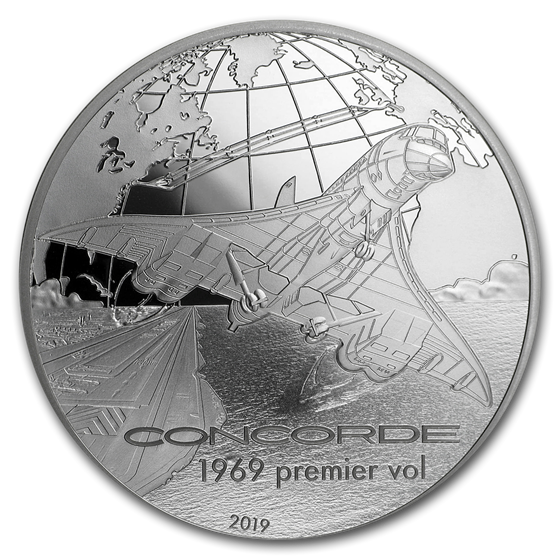 2019 Proof Silver €10 Aviation & History (Concorde) 2019 Proof Silver €10 Aviation & History (Concorde)