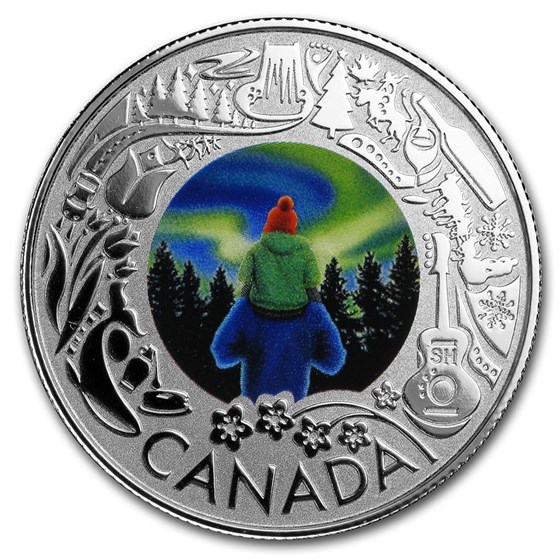 2019 RCM 1/4 oz Ag $3 Celebrating Canadian Fun: Aurora Borealis 2019 RCM 1/4 oz Ag $3 Celebrating Canadian Fun: Aurora Borealis