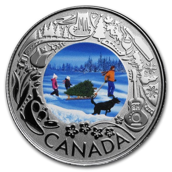 2019 RCM 1/4 oz Ag $3 Celebrating Canadian Fun: Christmas Tree 2019 RCM 1/4 oz Ag $3 Celebrating Canadian Fun: Christmas Tree