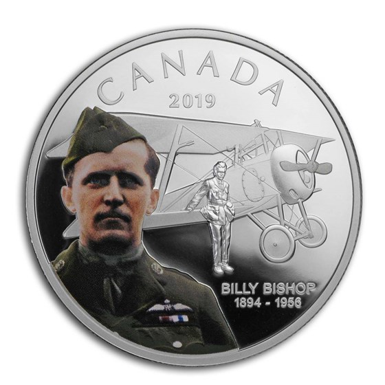 2019 RCM 1 oz Silver $20 125th Anniversary Birth of Billy Bishop 2019 RCM 1 oz Silver $20 125th Anniversary Birth of Billy Bishop