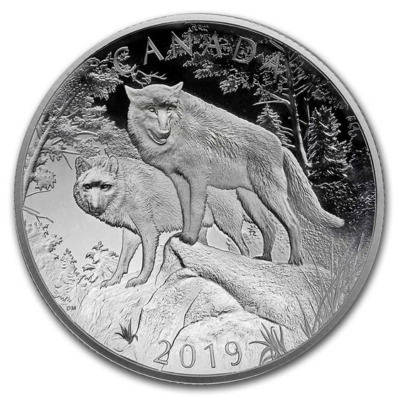 2019 RCM Silver $100 Double Concave Nature's Grandeur Wolves 2019 RCM Silver $100 Double Concave Nature's Grandeur Wolves