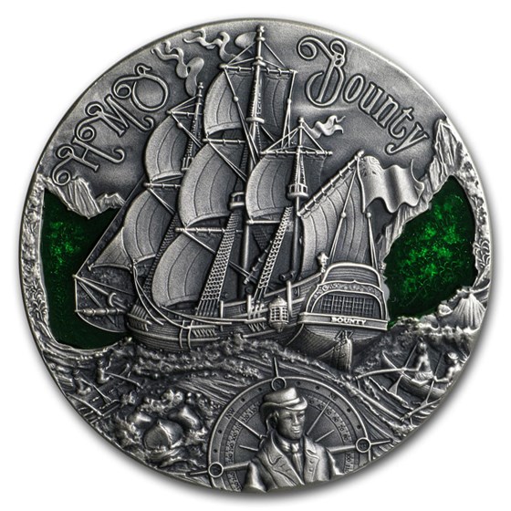 2019 Republic of Cameroon 2 oz Silver HMS Bounty 2019 Republic of Cameroon 2 oz Silver HMS Bounty