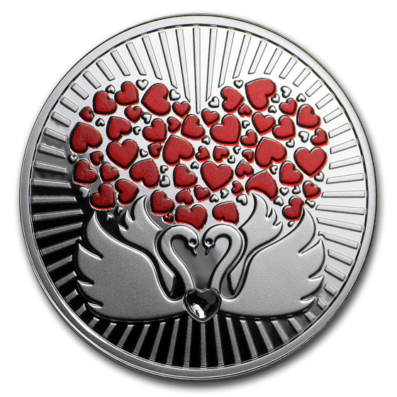 2019 Republic of Cameroon Silver Two Swans Proof 2019 Republic of Cameroon Silver Two Swans Proof