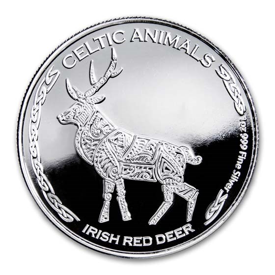 2019 Republic of Chad 1 oz Silver Celtic Animals: Irish Red Deer 2019 Republic of Chad 1 oz Silver Celtic Animals: Irish Red Deer