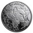 2019 Republic of Ghana 1 oz Silver 5 Cedi African Leopard BU