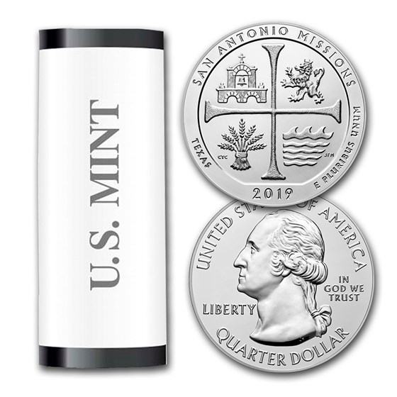 2019-S ATB Quarter San Antonio H. Park 40-Coin Roll BU 2019-S ATB Quarter San Antonio H. Park 40-Coin Roll BU