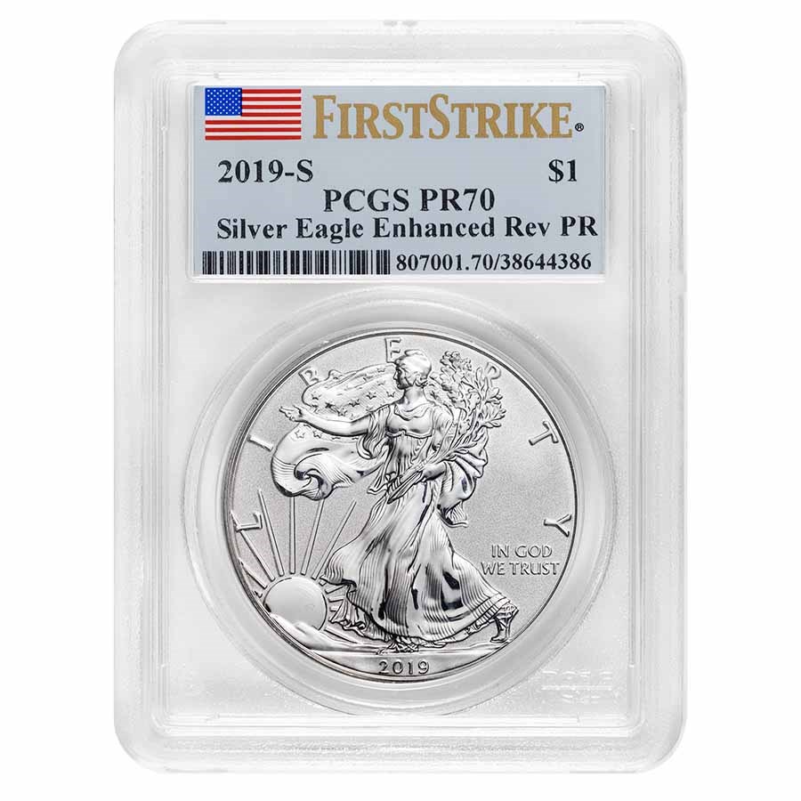 2019-S Enhanced Rev Proof Silver Eagle PR-70 PCGS (FS, No COA)
