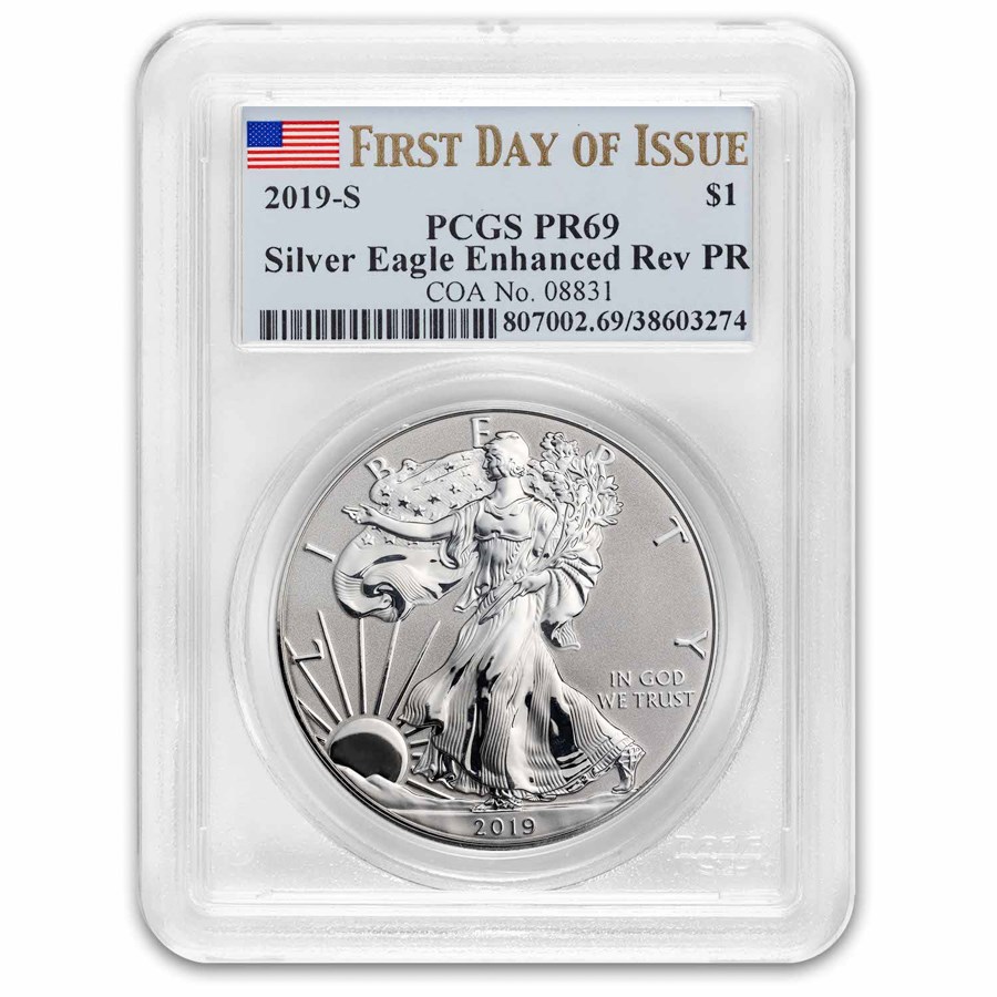 2019-S Enhanced Reverse Proof Silver Eagle PR-69 PCGS (FDI)
