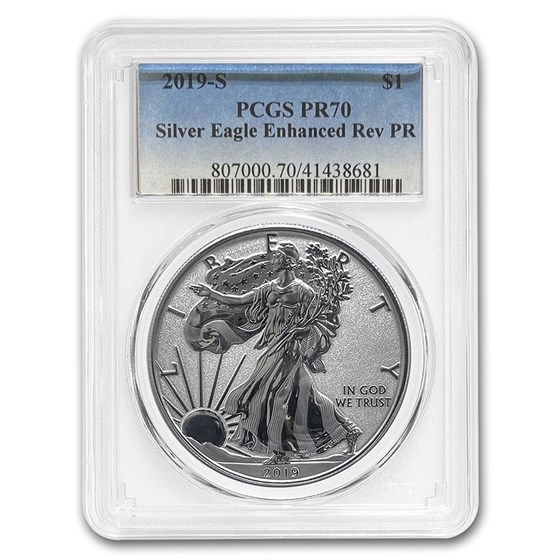 2019-S Enhanced Reverse Proof Silver Eagle PR-70 PCGS 2019-S Enhanced Reverse Proof Silver Eagle PR-70 PCGS