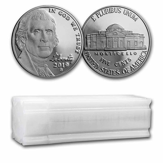 2019-S Jefferson Nickel 40-Coin Roll Proof 2019-S Jefferson Nickel 40-Coin Roll Proof