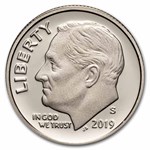 2019-S Roosevelt Dime 50-Coin Roll Proof