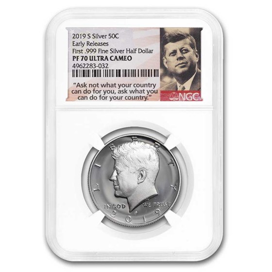 2019-S Silver Kennedy Half Dollar PF 70 Ultra Cameo NGC 2019-S Silver Kennedy Half Dollar PF 70 Ultra Cameo NGC