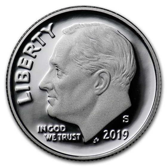 2019-S Silver Roosevelt Dime Gem Proof 2019-S Silver Roosevelt Dime Gem Proof