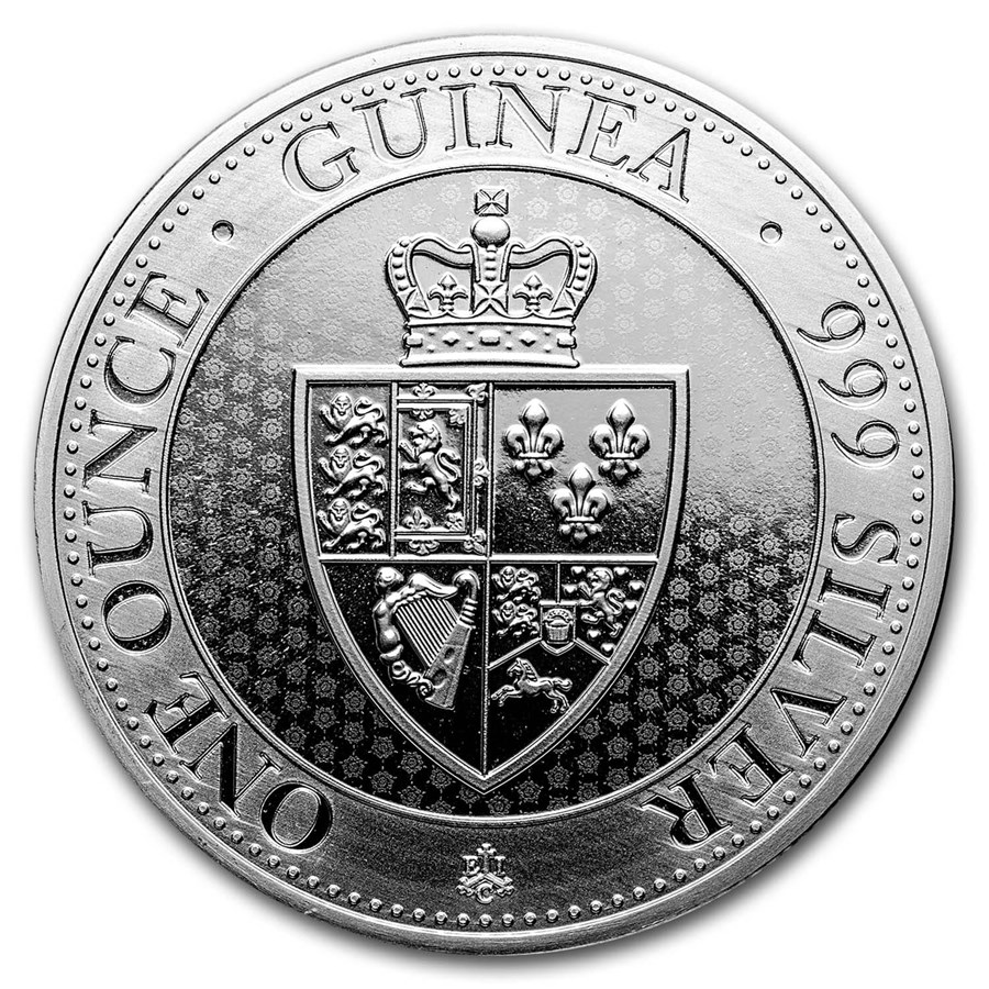2019 Saint Helena 1 oz Silver £1 Spade Guinea Shield BU