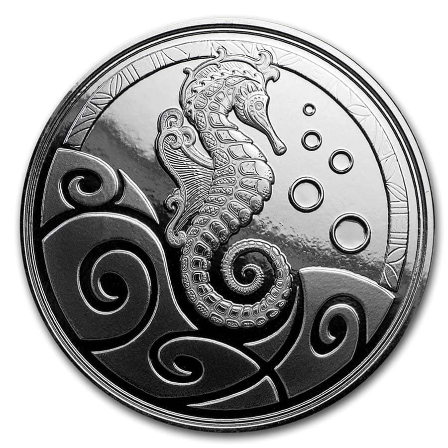 2019 Samoa 1 oz Silver Seahorse BU