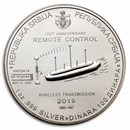 2019 Serbia 1 oz Ag Proof 100 Dinar Nikola Tesla: Remote Control