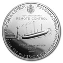 2019 Serbia 1 oz Silver 100 Dinar Nikola Tesla: Remote Control BU