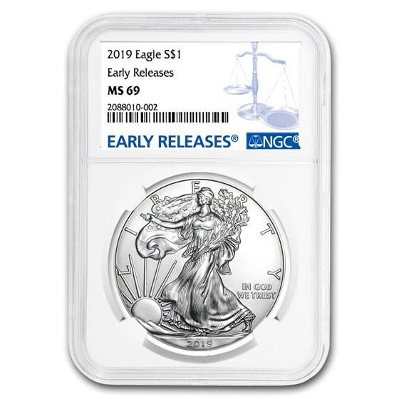 2019 Silver American Eagle MS-69 NGC (Early Releases) 2019 Silver American Eagle MS-69 NGC (Early Releases)