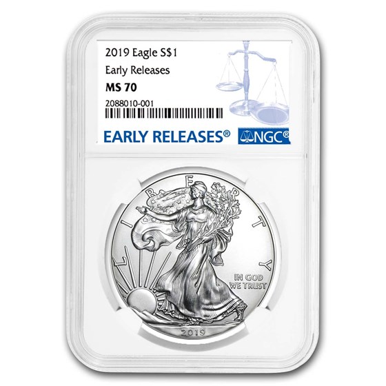 2019 Silver American Eagle MS-70 NGC (Early Releases) 2019 Silver American Eagle MS-70 NGC (Early Releases)