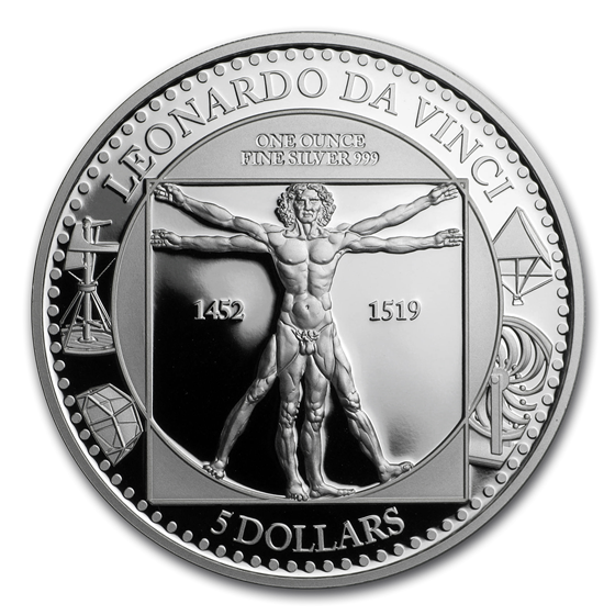 2019 Solomon Islands 1 oz Silver Leonardo da Vinci: Vitruvian Man 2019 Solomon Islands 1 oz Silver Leonardo da Vinci: Vitruvian Man