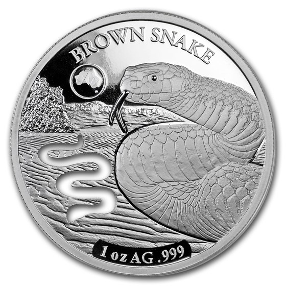 2019 Solomon Islands 1 oz Silver Shapes of Australia -Brown Snake 2019 Solomon Islands 1 oz Silver Shapes of Australia -Brown Snake