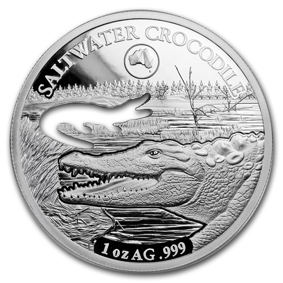 2019 Solomon Islands 1 oz Silver Shapes of Australia (Crocodile) 2019 Solomon Islands 1 oz Silver Shapes of Australia (Crocodile)