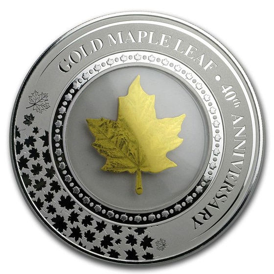 2019 Solomon Islands 2 oz Silver Embracing Gold: Maple Leaf 2019 Solomon Islands 2 oz Silver Embracing Gold: Maple Leaf