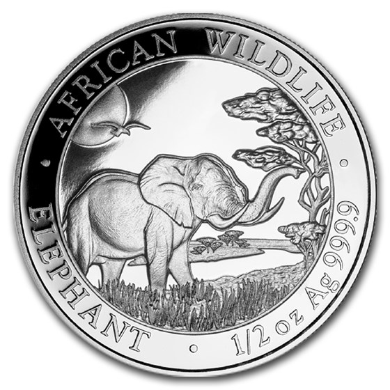2019 Somalia 1/2 oz Silver Elephant BU 2019 Somalia 1/2 oz Silver Elephant BU