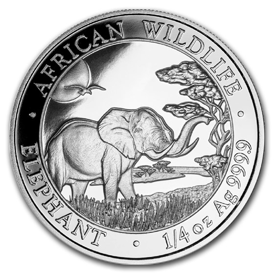 2019 Somalia 1/4 oz Silver Elephant BU 2019 Somalia 1/4 oz Silver Elephant BU