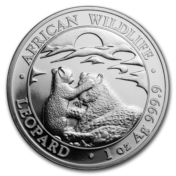 2019 Somalia 1 oz Silver African Wildlife Leopard BU 2019 Somalia 1 oz Silver African Wildlife Leopard BU