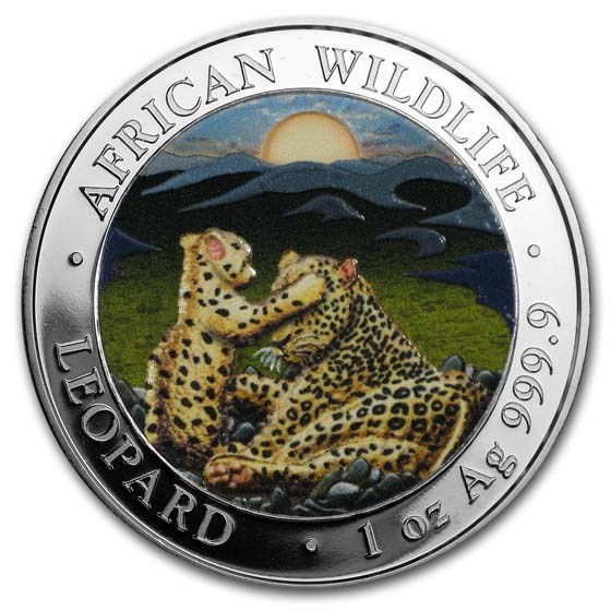 Buy 2019 Somalia 1 Oz Silver African Wildlife Leopard Colorized APMEX Buy 2019 Somalia 1 Oz Silver African Wildlife Leopard Colorized APMEX