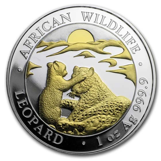 Buy 2019 Somalia 1 Oz Silver African Wildlife Leopard Gilded APMEX Buy 2019 Somalia 1 Oz Silver African Wildlife Leopard Gilded APMEX