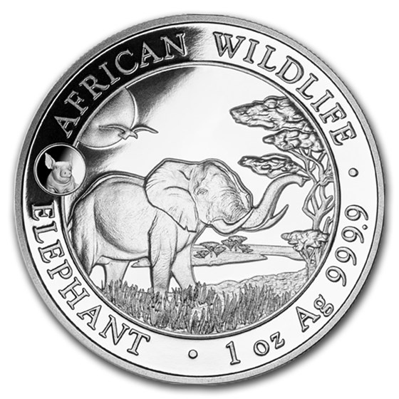 2019 Somalia 1 oz Silver Elephant BU (Pig Privy) 2019 Somalia 1 oz Silver Elephant BU (Pig Privy)